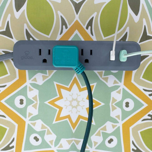 Globe Electric 78257 Designer Series Power Strip, Rose, 3 Outlet