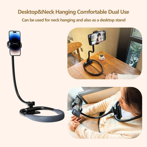 Chapter Seven Upgrade Gooseneck Cell Phone Stand, Flexible Lazy Bracket for Multiple Functions, 360 Degree Rotation