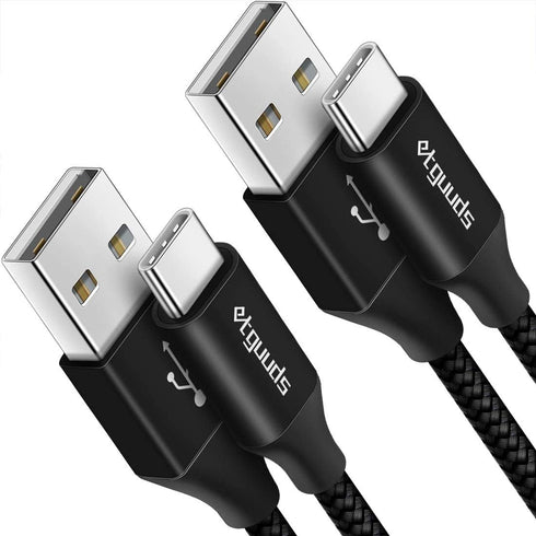 etguuds 15ft USB C Cable 2-Pack, Braided Fast Charger for Samsung Galaxy S21, S20, Note 20, LG, Pixel, Moto, and more.