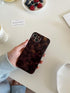 Reezaddin 14 6.1in,Retro 14 6.1" Aesthetic Tortoise Shell Phone Case for iPhone Cool Girl Leopard Print Brown Amber