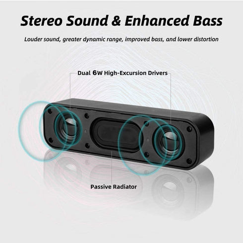 HONKYOB Counter USB Computer Speakers,Laptop Speakers Wired USB Powered,Portable Mini Sound Bar PC Speakers for Windows