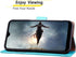 SUANPOT RFID Blocking Leather Wallet Case for Samsung Galaxy A12, Flip Folio Book Phone Case, Shockproof Cover (Blue