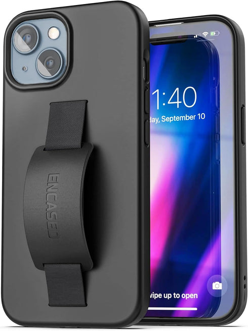 ENCASED Hand Strap Grip Case, Designed for iPhone 15 Case with Finger Loop