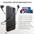 Guguearth Lightning Headphones for iPhone, MFi Certified Magnetic Earbuds with Mic, Compatible with iPhone 14-7 (Black)