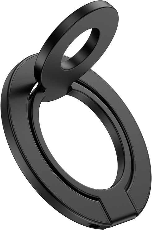 Phone Ring Holder Grip with Dual-Side Magnets, Universal Magnetic Kickstand Stand, Wireless