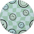 PopSockets Standard PopGrip, Green Mint Retro Twisted Swirl Happy Smiling Face Checkered