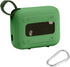for JBL Go 4 Waterproof Bluetooth Speaker Silicone Cover Case, Portable Silicone Travel Case with Carabiner, Protective Skin Case (Green Case) - co2CREA
