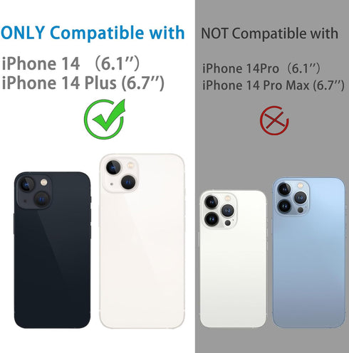for iPhone 14 and iPhone 14 Plus Camera Lens Protector, Bling 3D Rhinestone Sparkle Diamond 9H Tempered Glass Camera Cover Anti Scratch Shockproof Lens Screen Full Protective Cover, Colorful
