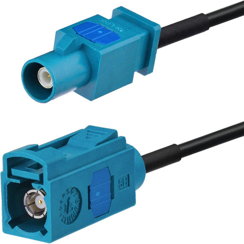 Bingfu Fakra Z Female to Male Vehicle Antenna Extension Cable, 30cm for Car Stereo, GPS Navigation, FM AM Radio