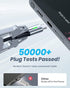 INIU 6.6ft USB C Charger Cable, 3.1A Fast Charging, Zinc Alloy Braided Cord for Samsung S22, iPhone 15, OnePlus, LG,