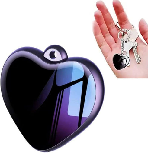 Generic Heart Pendant Voice Recorder - 200h Storage AI-Powered Voice-to-Text Recorder with HD