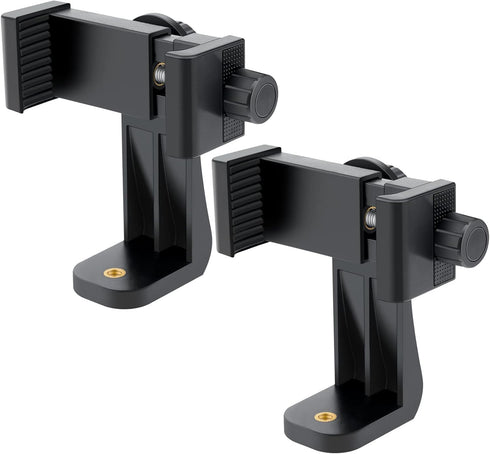 KLIOMAX Dual-Mount Smartphone Tripod Adapter Set Vertical & Horizontal Phone Holder with 1/4