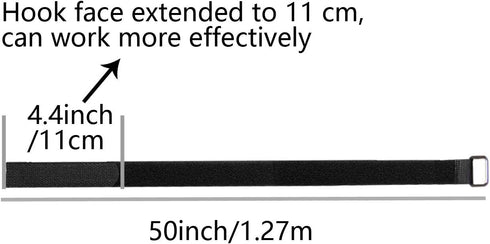 Hook And Loop Straps 10 Pack 50 inch - Reusable Adjustable Multipurpose Cable Management Straps