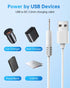 2 Pack 2.62FT 2.5mm,5V/1A littlelucky Charger Replacement DC Charging Cable USB to DC Fast Charger Cord Adapter Rose