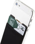 Sinjimoru Basic Cell Phone Wallet Stick on, Card Holder for Back of Phone Working as Adhesive Stretchy iPhone Wallet. Sinji Pouch Basic 2 Black
