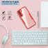 CCSamll Clear Case for Samsung Galaxy S21 5G with Screen Protector, Slim Shockproof TPU Bumper, QC Pink Full Body