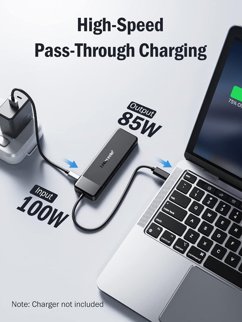 Lemorele 10 in 1 USB C Docking Station for Laptop, Triple Display Monitors Adapter w/4K Dual HDMI, 1080P VGA, 3