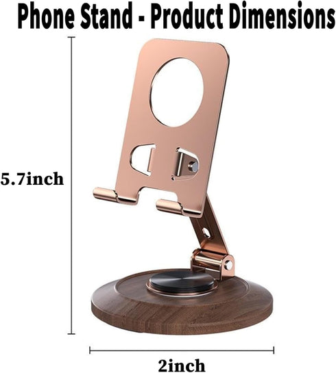 ZYEUNAGNB Stand,360 17 16 15 14 13 Adjustable Cell Phone Rotating Foldable Desktop Cellphone Stand with Anti-Slip Base