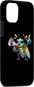 iPhone 15 Case for Robotic Grasshopper With Megaphone, Colorful and Playful Toy