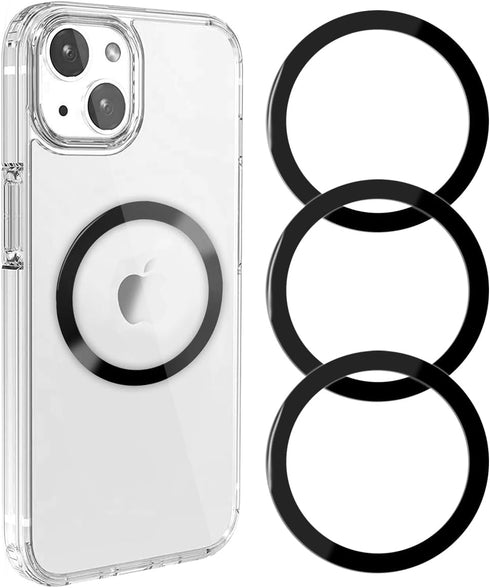IOUALEY 3 Pcs Universal Metal Ring for Magnetic Charger, Metal Ring Sticker Compatible