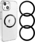 IOUALEY 3 Pcs Universal Metal Ring for Magnetic Charger, Metal Ring Sticker Compatible