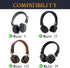 SOULWIT Cooling Gel Replacement Ear Pads Cushions for Marshall Major I/II/III/IV ANC Bluetooth Wireless/Wired Headphones, for Major 1/2/3/4 Headset, Earpads with Noise Isolation Foam - Black Gold