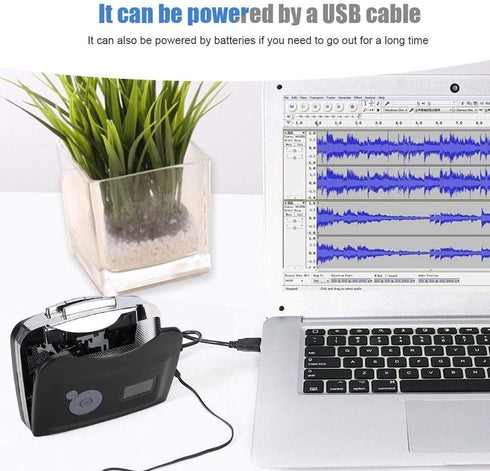 Tangxi Cassette MP3 Cassette Tape to Converter, USB to Digital Converter Player with Earphone, Compatible