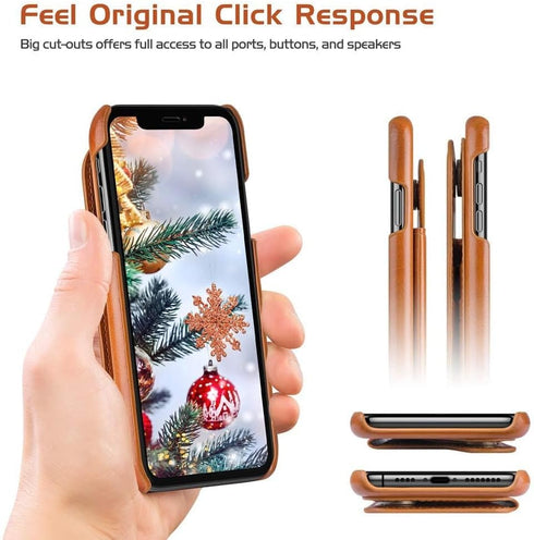 LOHASIC Wallet Case for iPhone 11 Pro Max, 5 Card Holder, Premium PU Leather, Magnetic Clasp, Kickstand Flip Folio, 6.5