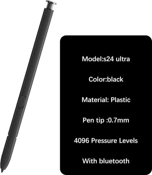 Galaxy S24 Ultra S Pen with Bluetooth Replacement for Samsung Galaxy S24 Ultra (Black)