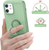 Hython Case for iPhone 12 & 12 Pro with Ring Stand, 360° Rotatable Magnetic Kickstand, Matcha Green