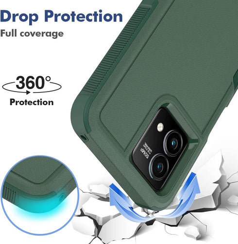 Jeylly for Moto G Stylus 5G (2023) Case, Shockproof Cover for Women, Military Grade Dual Layer Protective Case (Green)