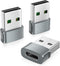 Basesailor USB to USB C Adapter 3 Pack, Type C Female to A Male Car Charger, USBC Converter for iPhone, iWatch, Samsung