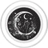 Cat Sitting On Crescent Moon Flowers Stars Drawing PopSockets PopGrip for MagSafe Phone Accessories