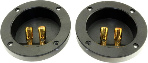 2PCS 4-Inch Round Screw-in Speaker Box Terminal Cup Binding Post for Car/Home Audio by RuiLing