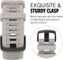 MoKo 2 Pack Silicone Watch Strap for Garmin Instinct Esports/Solar/Tactical, Adjustable Replacement Band (Graphit