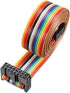 uxcell IDC Rainbow Wire Flat Ribbon Cable, 14P D-type FC/FC Connector, 1m Length