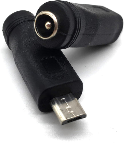 USB to DC Power Adapter, Micro Male to DC 5.5x2.1mm Female Connector for Laptop PC Charging