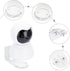 Sumnacon 3PCS Wall Mount Camera Shelf, Metal Small Floating Shelf for Security Cameras and Speakers (White)