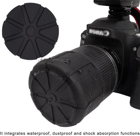 Camera Lens Cap, SLR Silicone Protector Cap Dustproof Cover for 65-110mm DSLR Camera Lenses