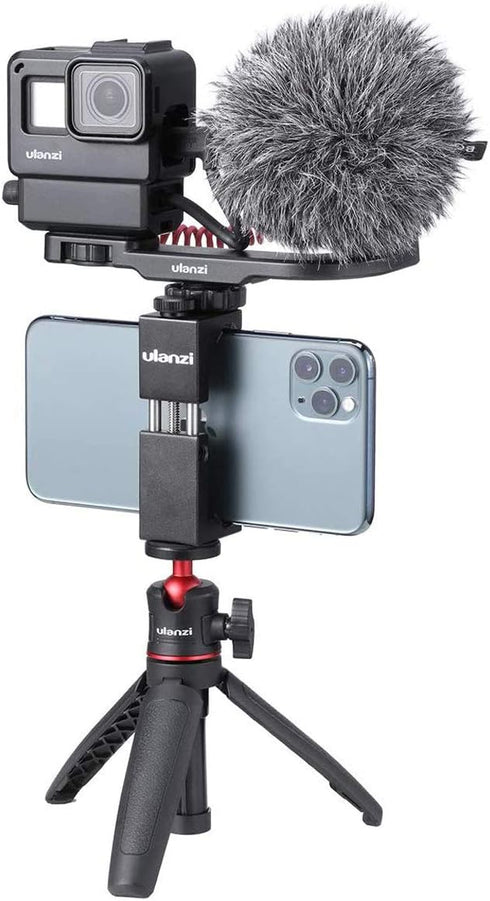 ULANZI MT-08 11 Extension Rod Tripod Mini Selfie Stick Tripod Stand Handle Grip for iPhone Pro Max Samsung Camera Sony