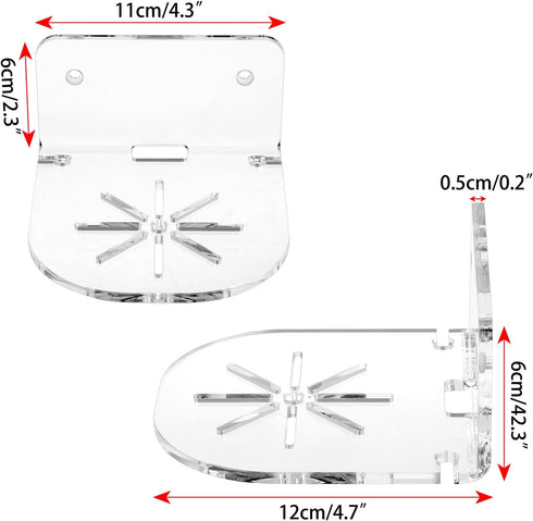 Sumnacon 3PCS Small Wall Shelves, Acrylic Surveillance Bracket with Adhesive and Screws, Universal Camera Shelf