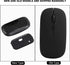Wireless Mouse, Black Wireless Bluetooth 5.0 Silent Office Computer Mouse for OS X, Samsung Laptop, Tablets