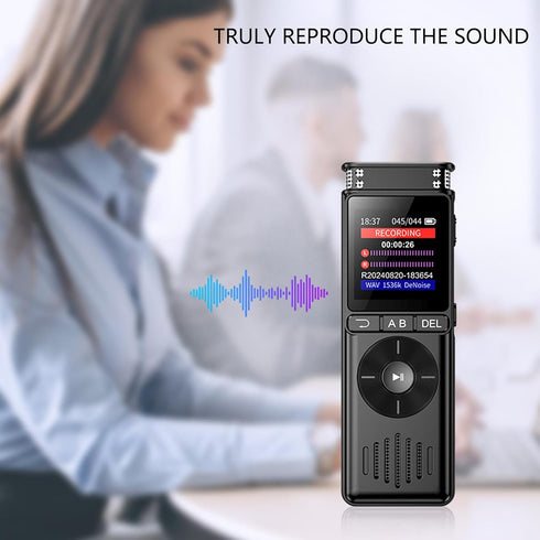 hejhncii MP3 8/16/32/64/128GB High Capacity Digital Recorder with Adjustable Playback Speed Music Player for Office