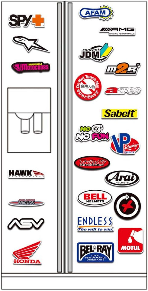 100 pcs/Pack Fashion Motocross Motorcycles Dirt Bike Stickers, No Repetition Vinyl Cool Stickers for Travel Cases