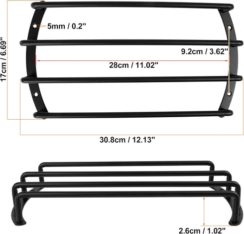 X AUTOHAUX 10 Inch Black Metal Car Bar Grille Subwoofer Speaker Grill Cover Guard - 2pcs