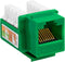 Cmple RJ45 Keystone Jack 90 Degree Cat5e Insert, Punch Down RJ45 Connectors for Wall Plates, Green