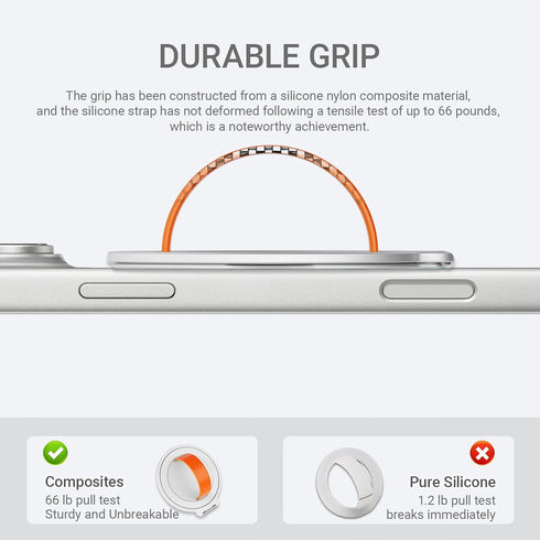 GORNERGRAT 3 360 17 16 15 14 13 12, Grat for Magsafe Magnetic Phone Grip Stand, Rotatable Silicone Strap Phone Loop