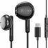 USB C Headphones for iPhone 15 Pro Max, iPad Pro, USB Type C Earphones with Microphone, Wired Earbuds for Google Pixel,