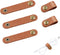 5 Pieces PU Leather Cord Organizer, Reusable Cable Keeper for Headphones and Earbuds (Brown)