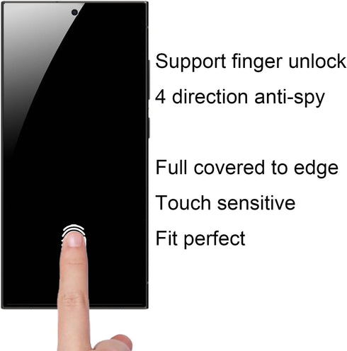 2 Pack 360 Degree Privacy Screen Protector for Samsung Galaxy S24 Ultra, Anti-Spy 4 Sides Soft Film 6.8 inch